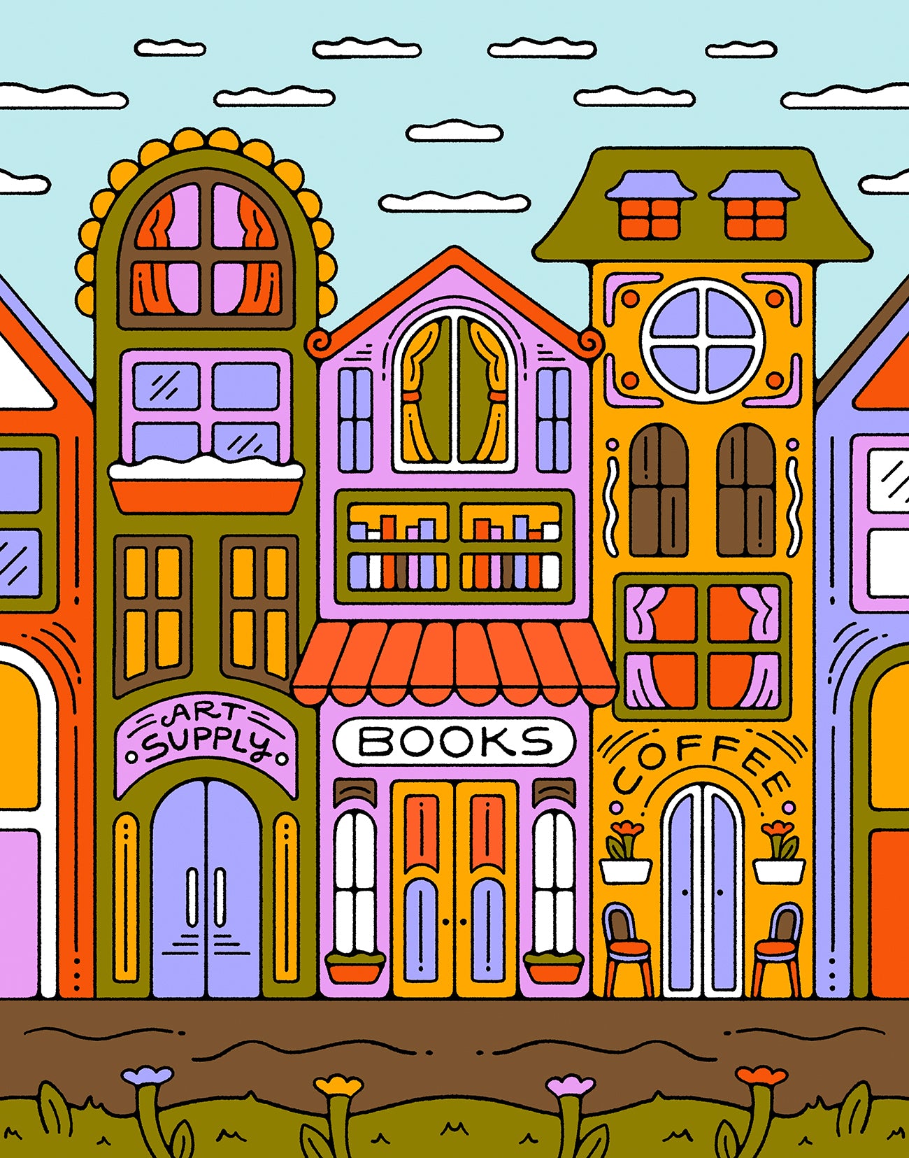 Art, Books & Coffee – 11 x 14